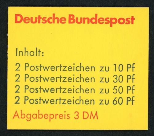 Bund Markenheftchen Nr. 23a oZ postfrisch