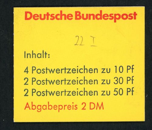 Bund Markenheftchen Nr. 22Ic oZ postfrisch