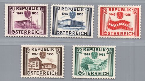 Österreich Michel Nummer 1012 - 1016 postfrisch