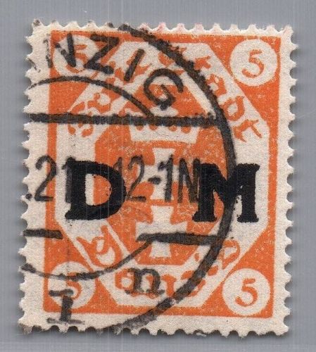 Danzig Dienstmarken Michel Nr. 1 gestempelt geprüft