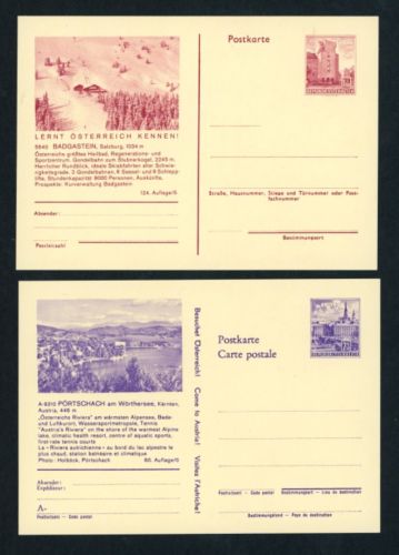Österreich 2 Bildpostkarten Ganzsachen siehe Bild