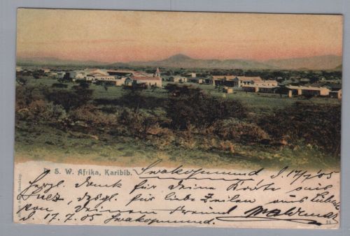 Dt. Kolonien Südwestafrika , Ansichtskarte Karibib 1905 nach Lübeck