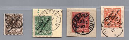Deutsche Kolonien Neu-Guinea Lot aus Michel Nr. 1 / 5 gestempelt