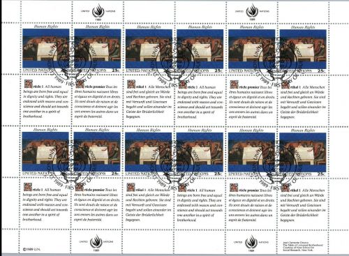 UNO New York Kleinbogen Michel Nr. 595 + 596 gestempelt