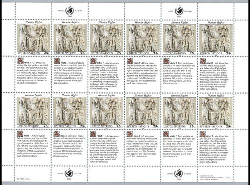 UNO New York Kleinbogen Michel Nr. 606 + 607 postfrisch