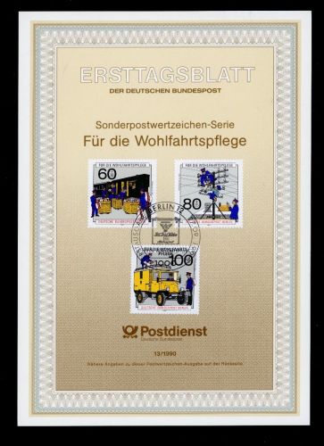 Berlin Michel Nummer 876 - 878 ETB Nr. 13/1990