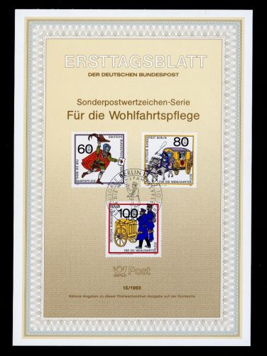 Berlin Michel Nummer 852 - 854 ETB Nr. 15/1989
