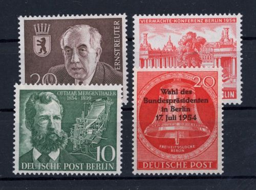 Berlin Michel Nummer 115 - 118 postfrisch