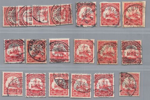 Dt. Kolonien Deutsch Südwestafrika Lot aus Michel Nr. 25 gestempelt