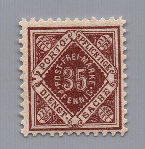 Württemberg Dienstmarken Michel Nr. 256 postfrisch