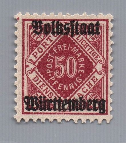 Württemberg Dienstmarken Michel Nr. 143 postfrisch