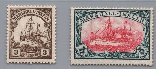 Deutsche Kolonien Marshall-Inseln Michel-Nr. 26+27 postfrisch