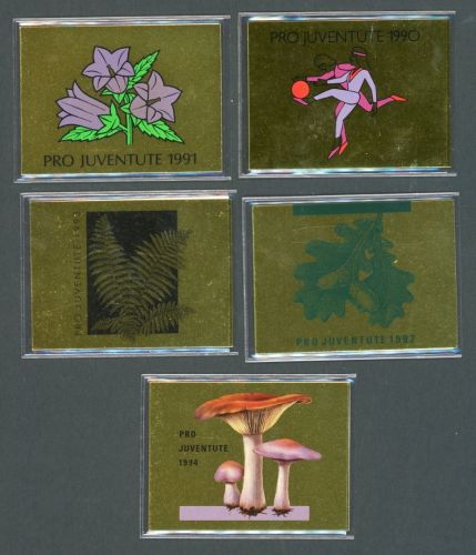 Schweiz Markenheftchen Pro Juventute 1990 - 1994 postfrisch