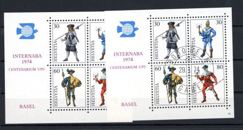 Schweiz Block Nummer 22 postfrisch + gestempelt 1974