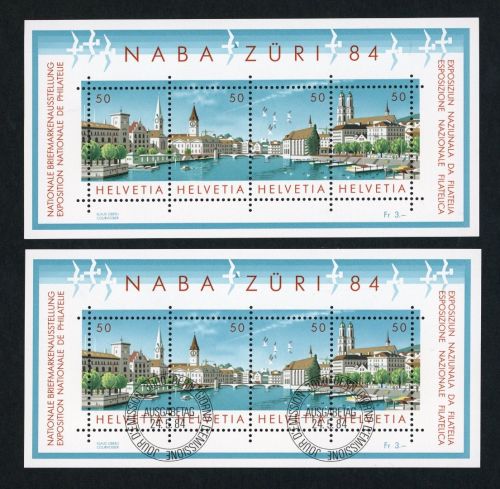 Schweiz Block Nummer 24 postfrisch + gestempelt