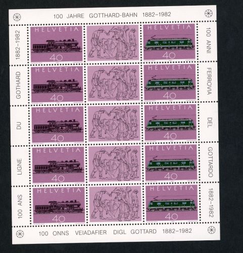 Schweiz Michel Nummer 1214 + 1215 Kleinbogen postfrisch