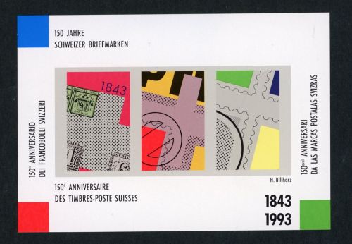 Schweiz PTT Souvenier , Vignettenblock 7c