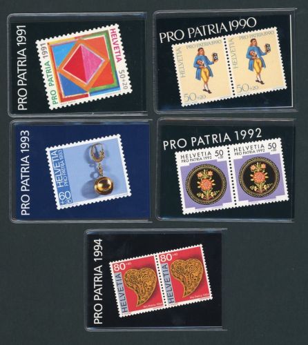 Schweiz Markenheftchen Pro Patria 1990 - 1994 postfrisch
