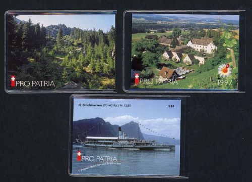 Schweiz Markenheftchen Pro Patria 1997 - 1999 gestempelt