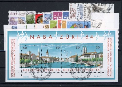 Schweiz Jahrgang 1984 Michel Nummer 1265 - 1287 gestempelt