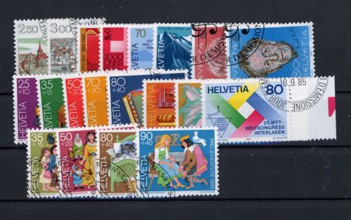 Schweiz Jahrgang 1985 Michel Nummer 1288 - 1307 gestempelt