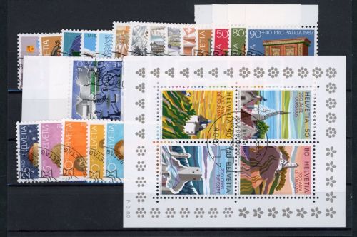 Schweiz Jahrgang 1987 Michel Nummer 1335 - 1363 gestempelt