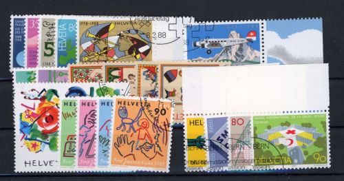 Schweiz Jahrgang 1988 Michel Nummer 1364 - 1384 gestempelt