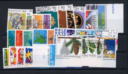 Schweiz Jahrgang 1992 Michel Nummer 1461 - 1488 gestempelt