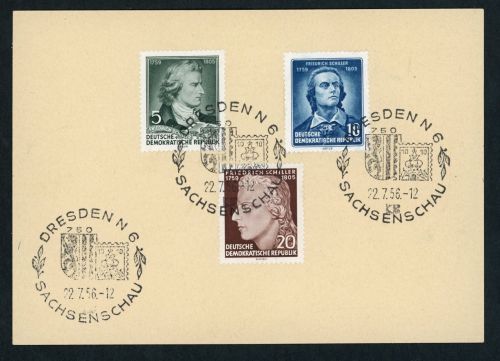 DDR Beleg mit Sonderstempel Sachsenschau 1956 Dresden