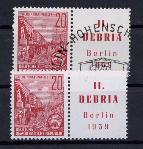 DDR Zusammendruck Michel Nummer Wzd 19 postfrisch und gestempelt