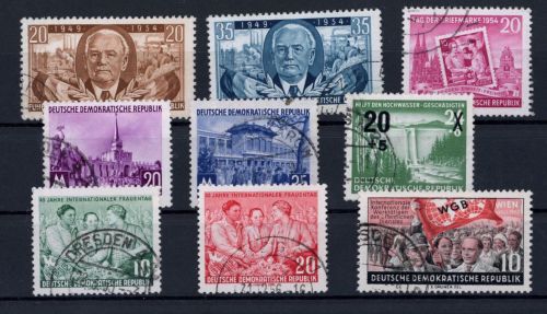 DDR Michel Nummer 443 - 452 gestempelt