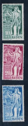 All. Besetzung Franz. Zone Baden Michel Nr 50 - 52 postfrisch