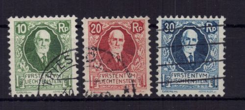 Liechtenstein Michel Nummer 72 - 74 gestempelt