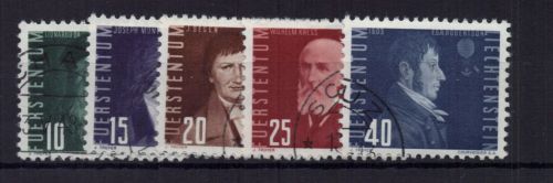 Liechtenstein Michel Nummer 257 - 261 gestempelt