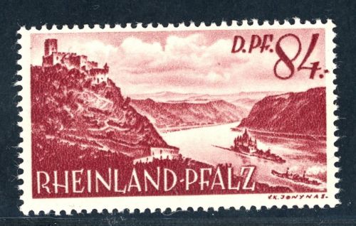 All. Bes. Franz. Zone Rheinland Pfalz Michel Nr. 28 postfrisch Plattenfehler