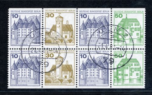 Berlin Zusammendrucke Hblatt 19 gestempelt