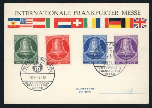 Erinnerungskarte Internationale Frankfurter Messe 1954