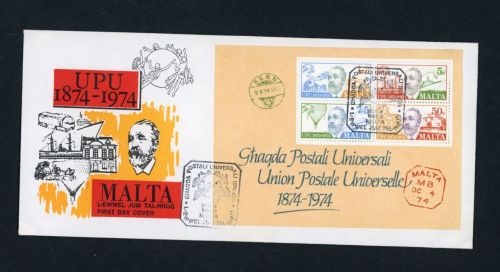 Malta Block Nummer 4 , FDC