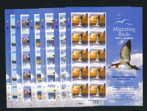 Alderney Michel Nummer 212 - 217 postfrisch Kleinbogen Satz