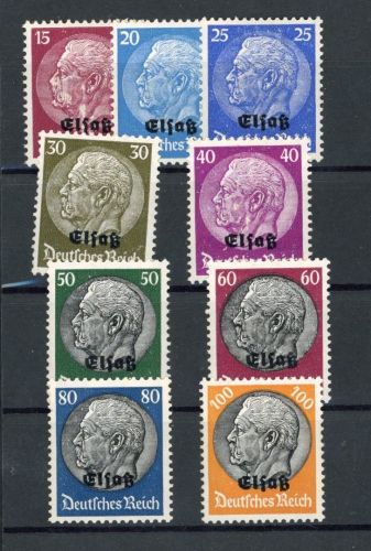 Dt. Reich Besetzung Elsass Michel Nummer 9 - 16 postfrisch
