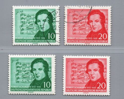 DDR Michel Nummer 541 + 542 postfrisch + gestempelt