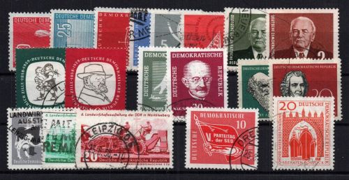 DDR Michel Nummer 616 - 634 gestempelt