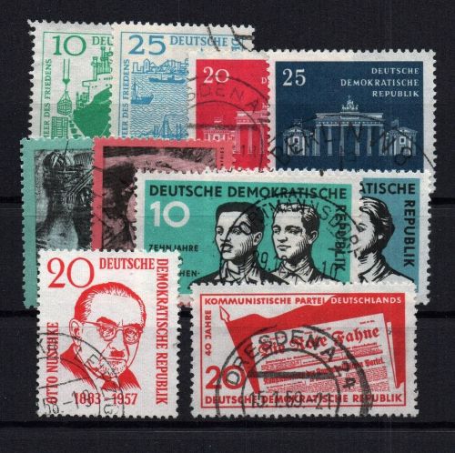 DDR Michel Nummer 663 - 672 gestempelt