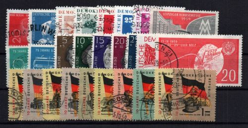DDR Michel Nummer 705 - 733 gestempelt