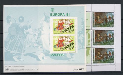 Portugal Madeira Block 2 + 3 postfrisch