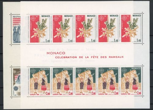 Monaco Block Nummer 17 + 19 postfrisch