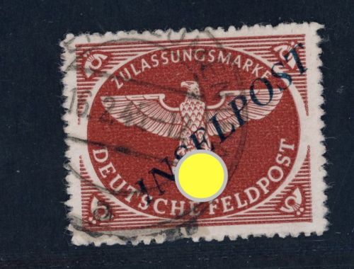 Deutsches Reich Feldpost Inselpost Michel Nummer 10Bd gestempelt geprüft
