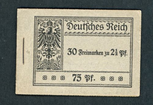 Deutsches Reich Markenheftchen 6a postfrisch vollständig