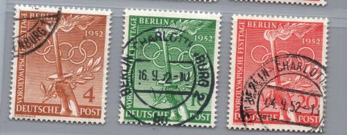 Berlin Michel Nummer 88 - 90 gestempelt