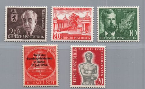 Berlin Michel Nummer 115 - 119 postfrisch